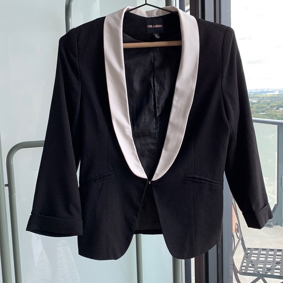 Love & Liberty black and white penguin blazer - Picture 1 of 4